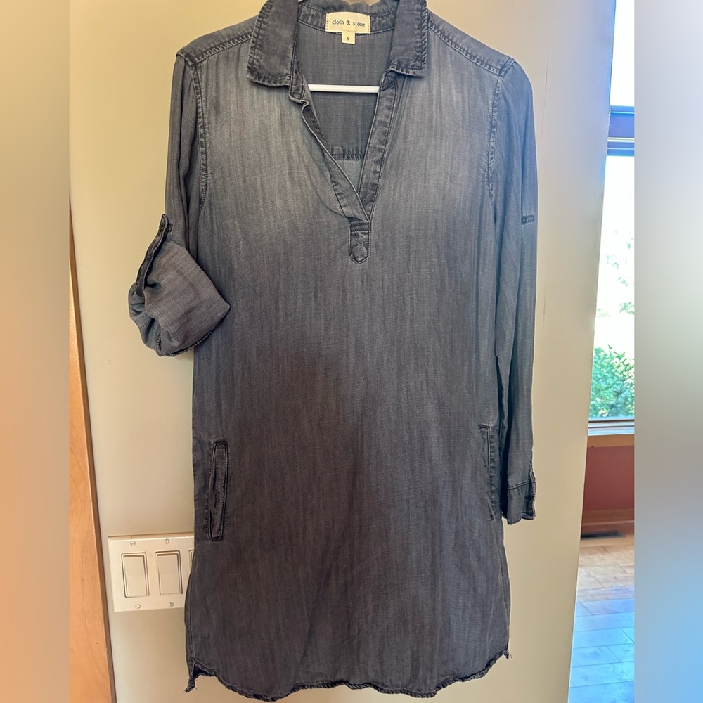 Cloth & Stone Charcoal Tunic Dress